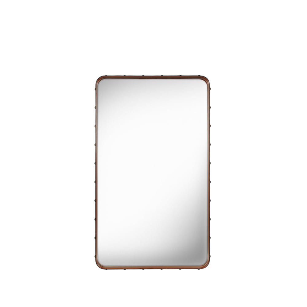GUBI Adnet Vierkante Spiegel brown, medium | Scandinavisch Interieur | Wandspiegels | Bruin
