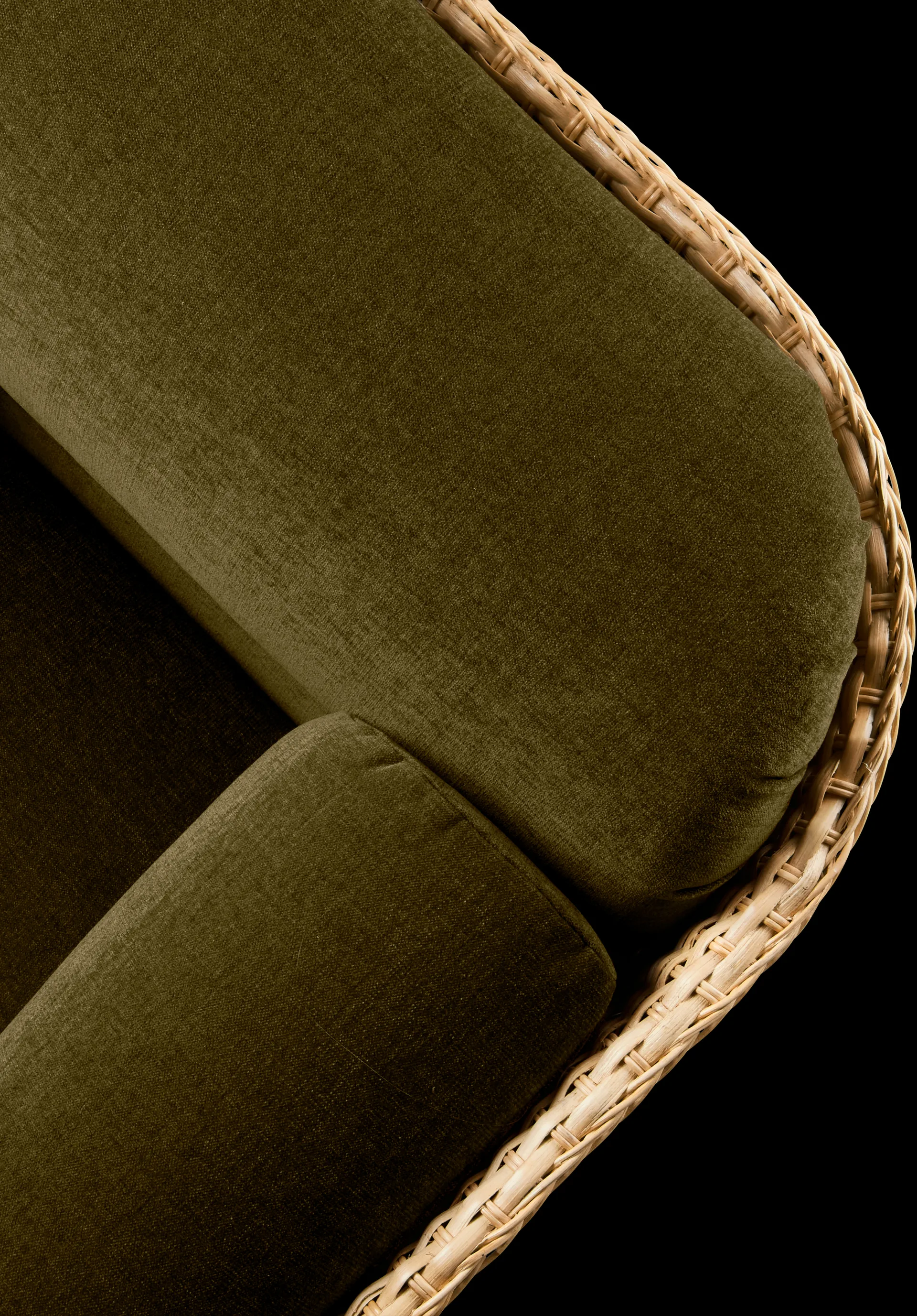 Basket 2-zits bank volledig bekleed, Mumble Glamour Groep 40-rotan GUBI