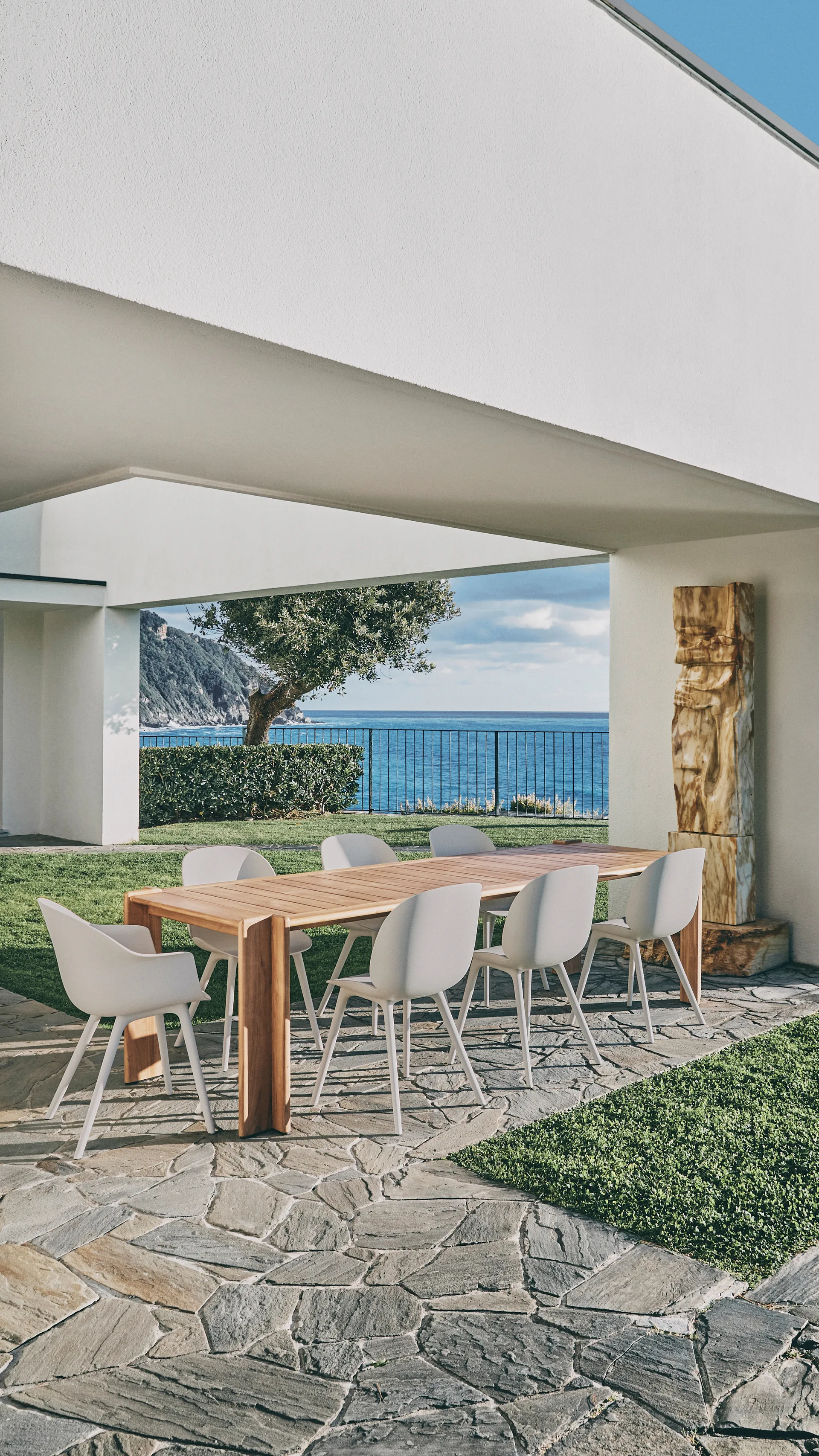 Bat Dining Outdoor stoel, alabaster white GUBI