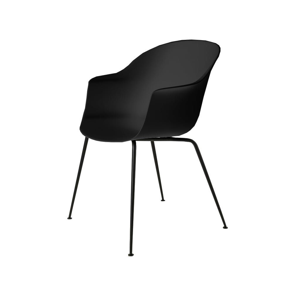 GUBI Bat Stoel black, zwart stalen onderstel | Scandinavisch Interieur | Stoelen | Zwart