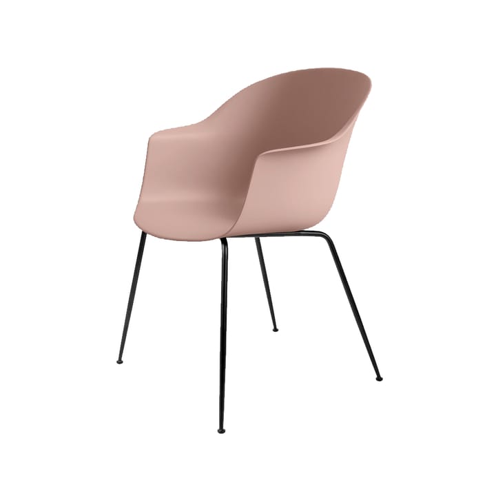 Bat Stoel - sweet pink, zwart stalen onderstel - Gubi