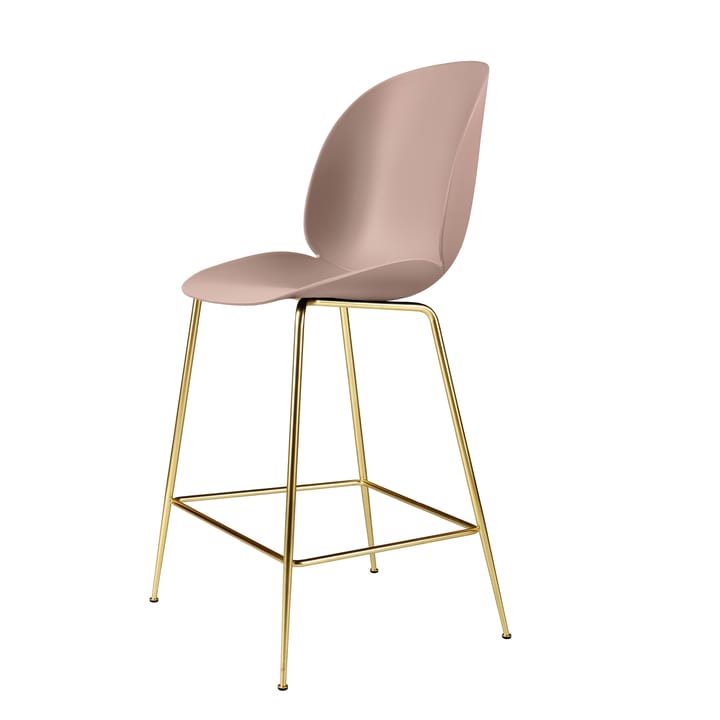 Beetle barkruk kunststof messing poten - sweet pink - GUBI