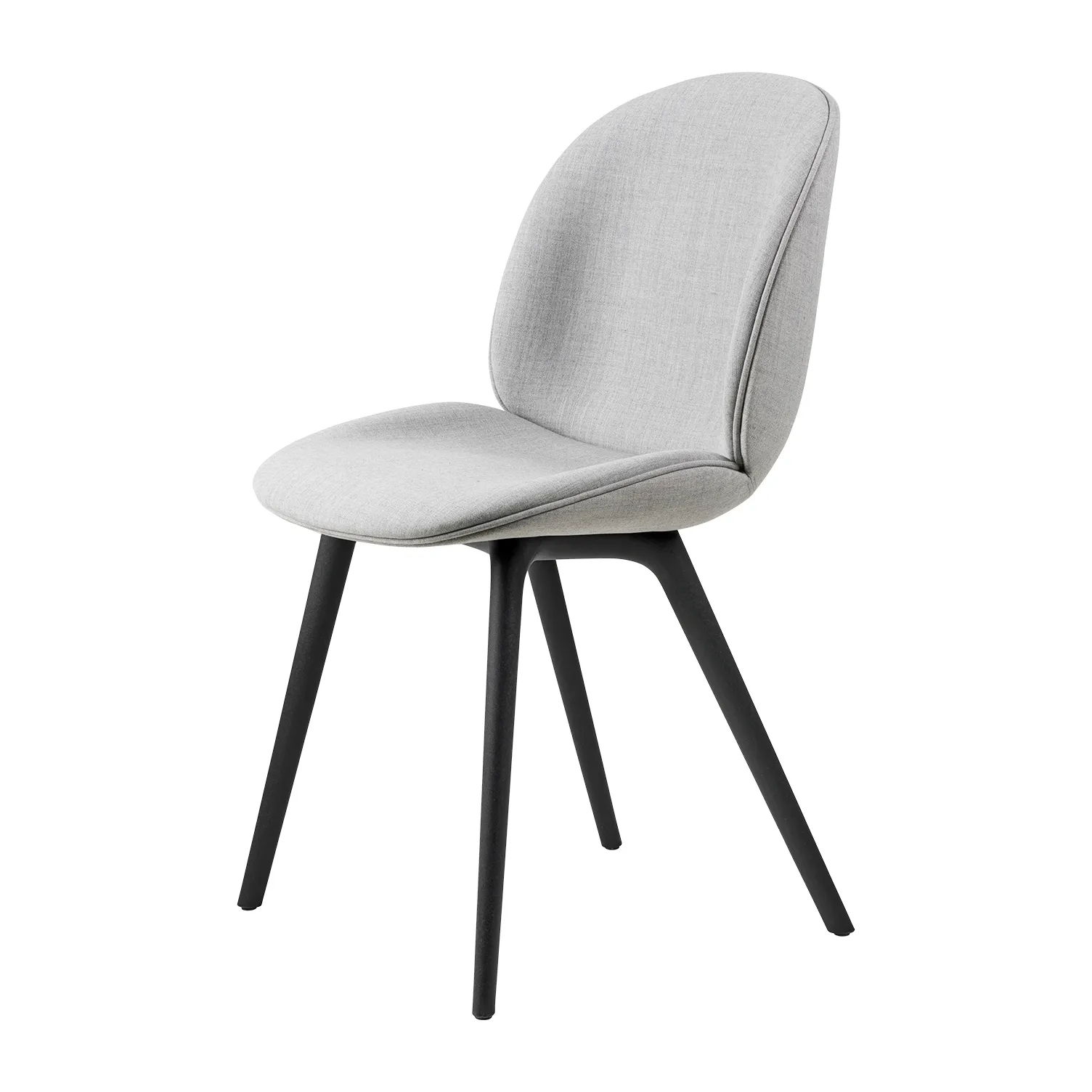 Beetle dining chair fully upholstered-plastic base, Remix 3 nr.123-black GUBI