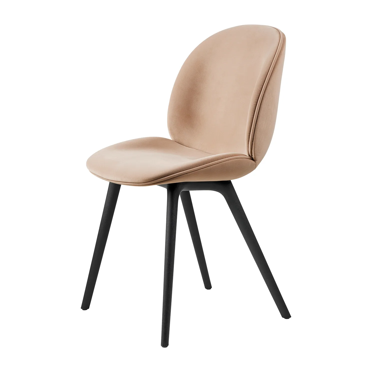 Beetle dining chair fully upholstered-plastic base, Sunday 034-black GUBI