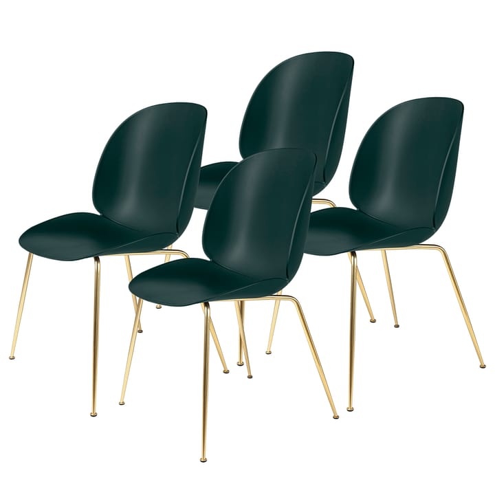 Beetle stoel messing poten 4-pack - Dark Green - Gubi