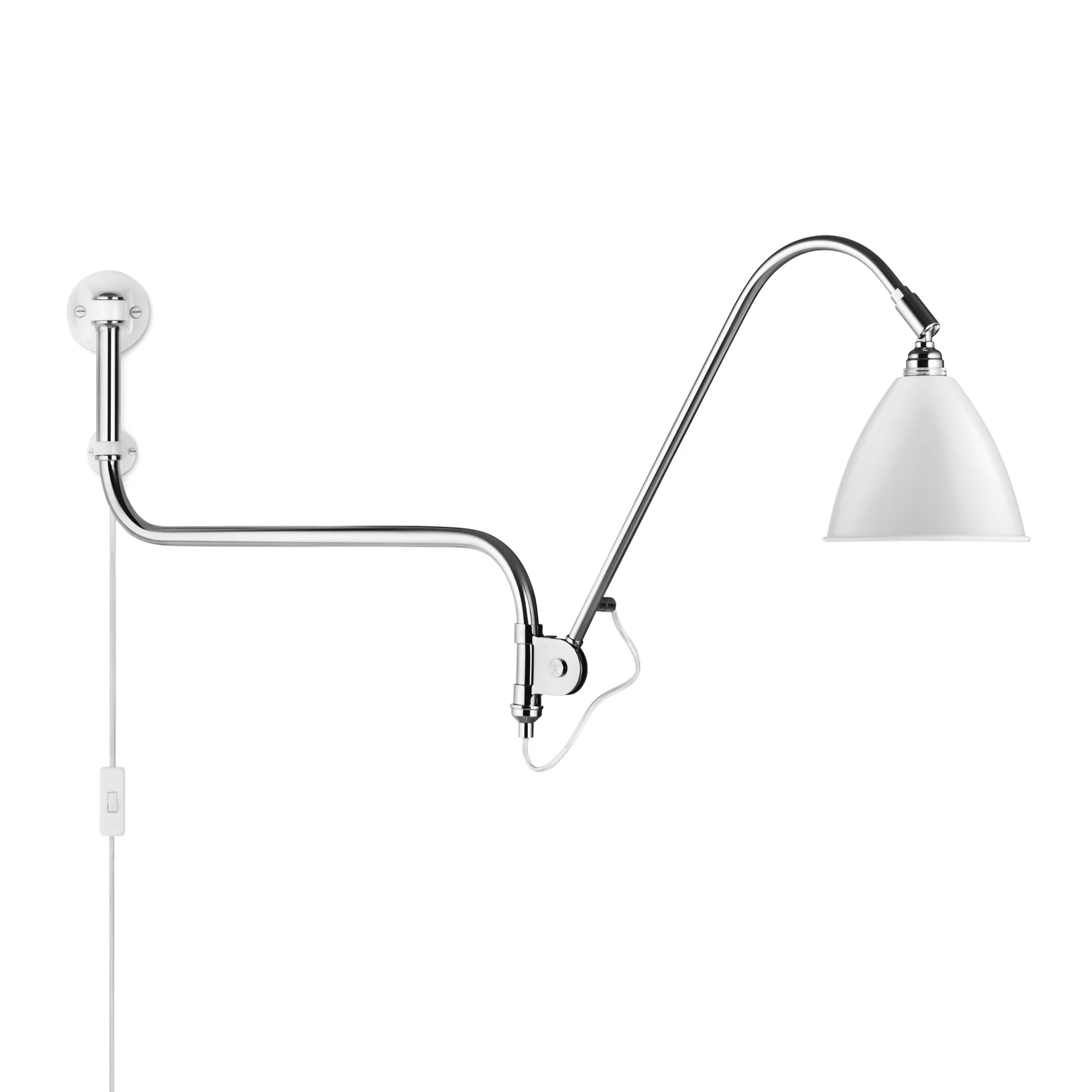Bestlite BL10 wandlamp, mat wit-chroom GUBI