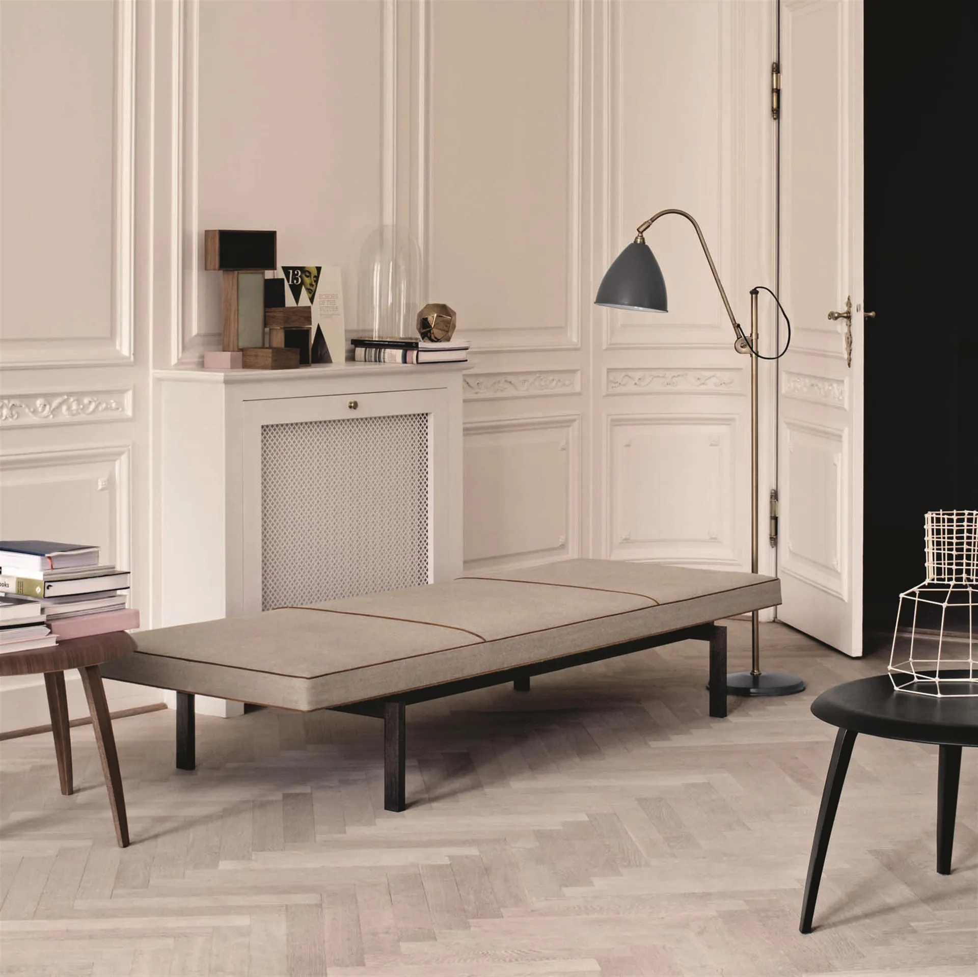 Bestlite BL3M vloerlamp, grijs - messing GUBI