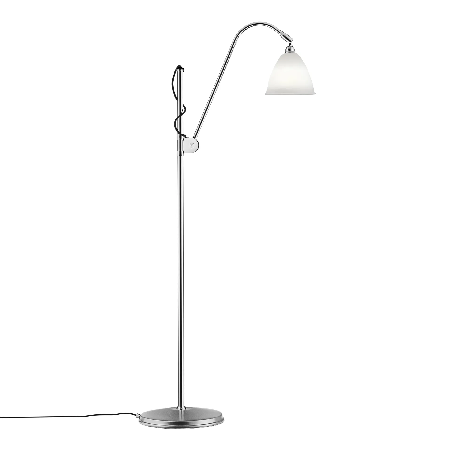 Bestlite BL3S vloerlamp, beenderporselein-chroom GUBI