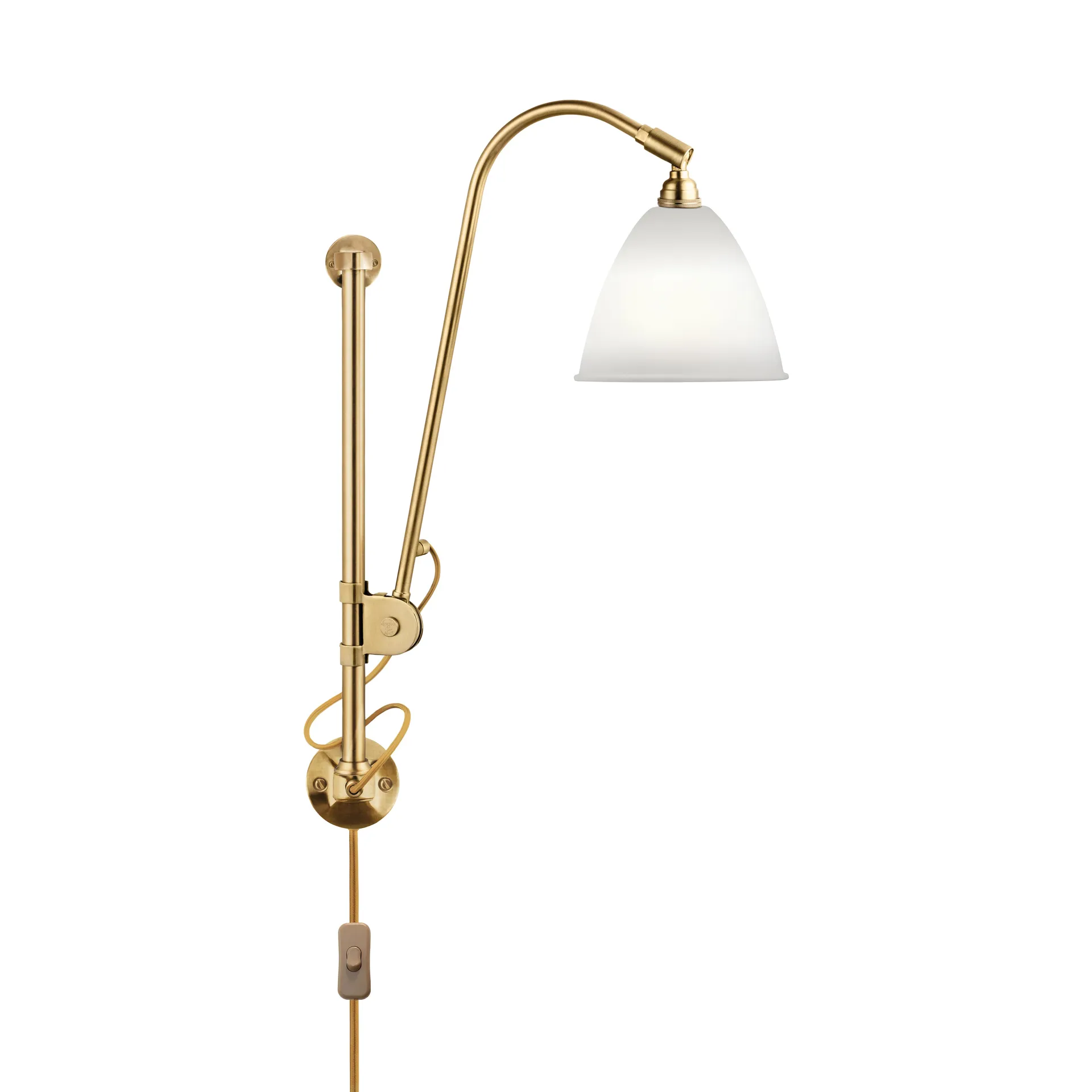 Bestlite BL5 wandlamp, Beenderporselein-messing GUBI