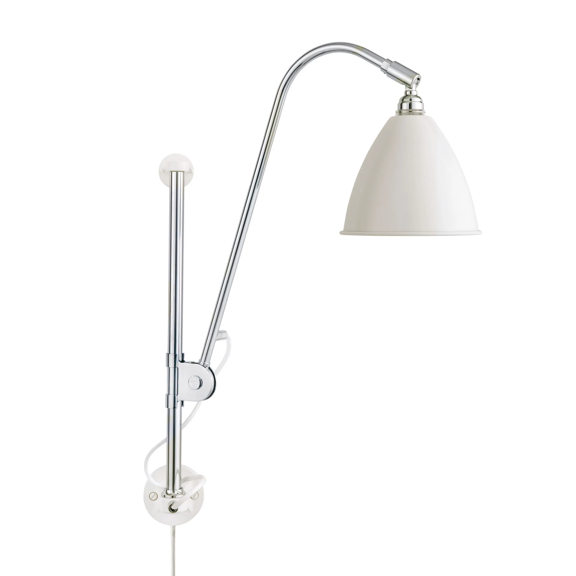 Bestlite BL5 wandlamp, Mat wit-chroom GUBI