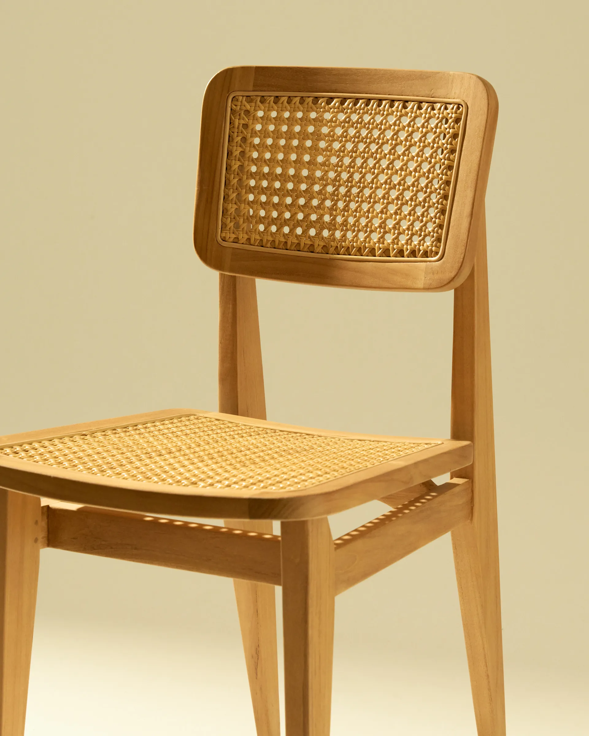C-chair Outdoor stoel, All french cane-natural teak GUBI