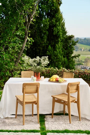 C-chair Outdoor stoel - All french cane-natural teak - GUBI