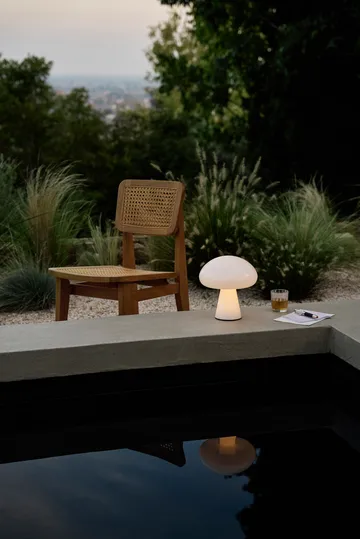 C-chair Outdoor stoel - All french cane-natural teak - GUBI