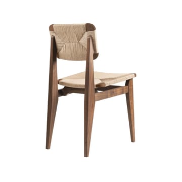C-Chair stoel - american walnut, natuurkleurige gevlochten zitting&rugleuning - GUBI