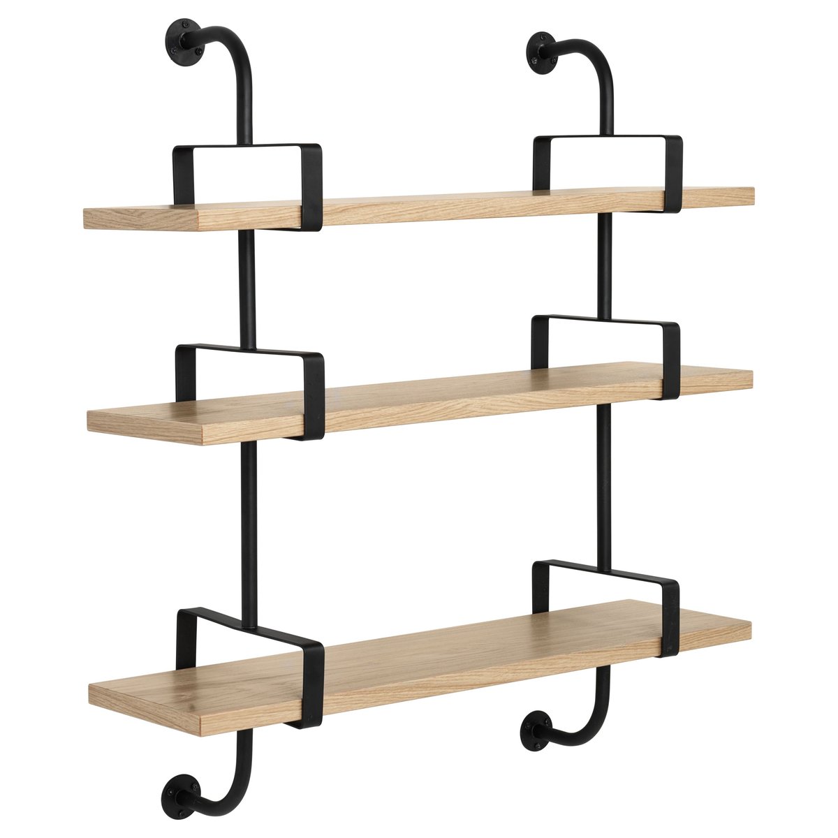 GUBI Démon plank 3 verdiepingen 95 cm Oak | Scandinavisch Interieur | Planken & planksystemen | Bruin