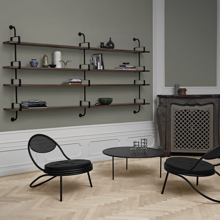 Demon Wandplank 3 verdiepingen, black stained ash, 155 cm GUBI