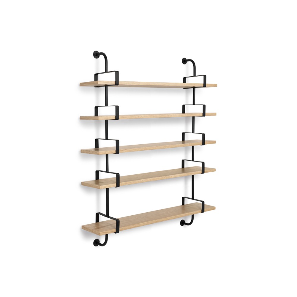GUBI Demon wandplank 5 verdiepingen oak, 155 cm | Scandinavisch Interieur | Planken & planksystemen | Beige