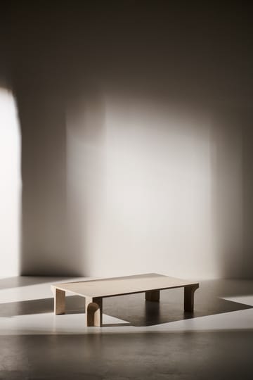 Doric salontafel 80x140 cm - Neutral white-travertine - GUBI