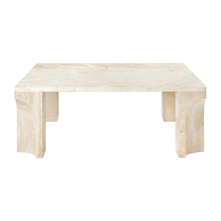 Doric salontafel 80x80 cm - Neutral white-travertine - GUBI