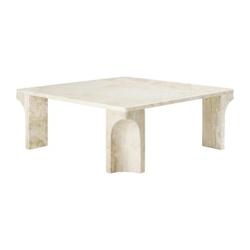 Doric salontafel 80x80 cm - Neutral white-travertine - GUBI