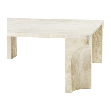 Doric salontafel 80x80 cm - Neutral white-travertine - GUBI