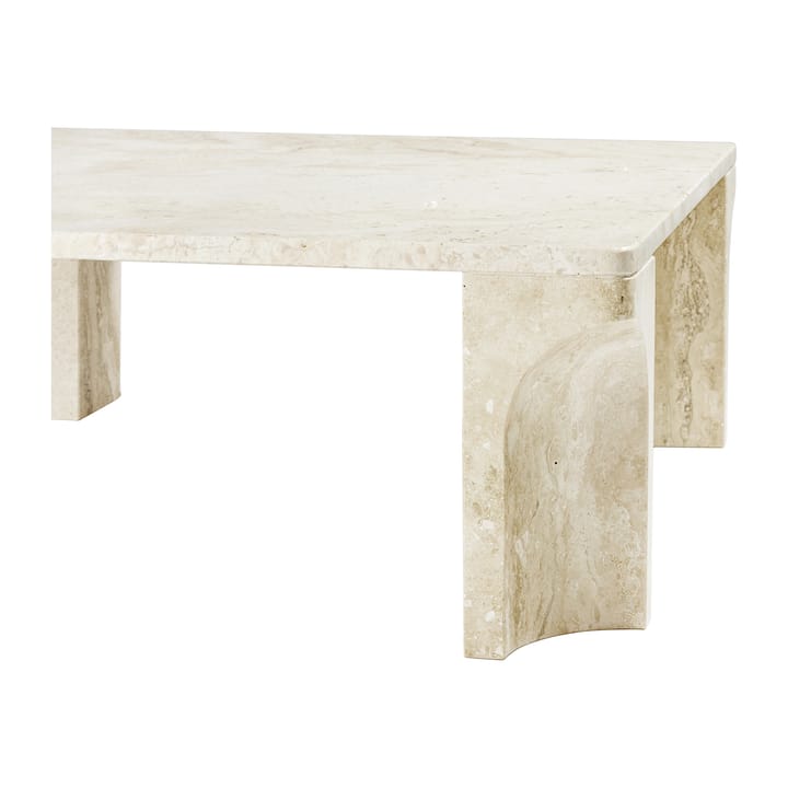 Doric salontafel 80x80 cm, Neutral white-travertine GUBI