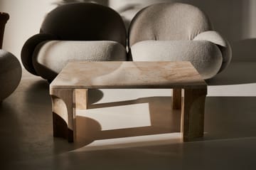 Doric salontafel 80x80 cm - Neutral white-travertine - GUBI