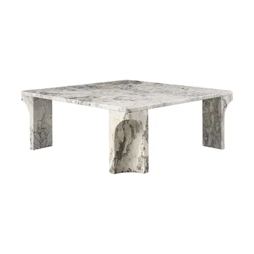 Doric salontafel - Stormy Gray marmer, 80x80 cm - GUBI