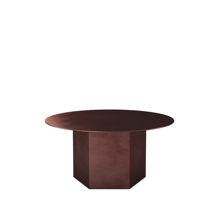 Epic Steel salontafel - Earthy red, Ø80 cm - GUBI