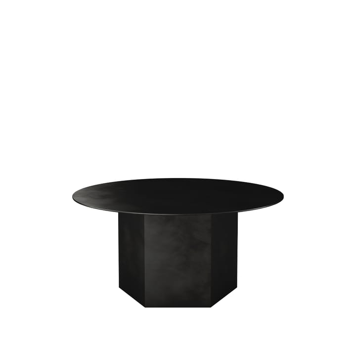 Epic Steel salontafel - Midnight black, Ø80cm - GUBI