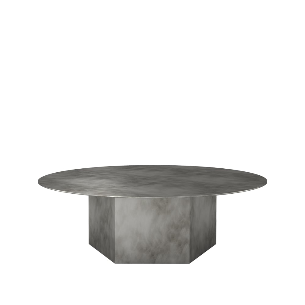 GUBI Epic Steel salontafel misty grey, ø110cm