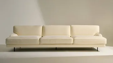 Flaneur driezitsbank - Bouclé-mat zwart - GUBI