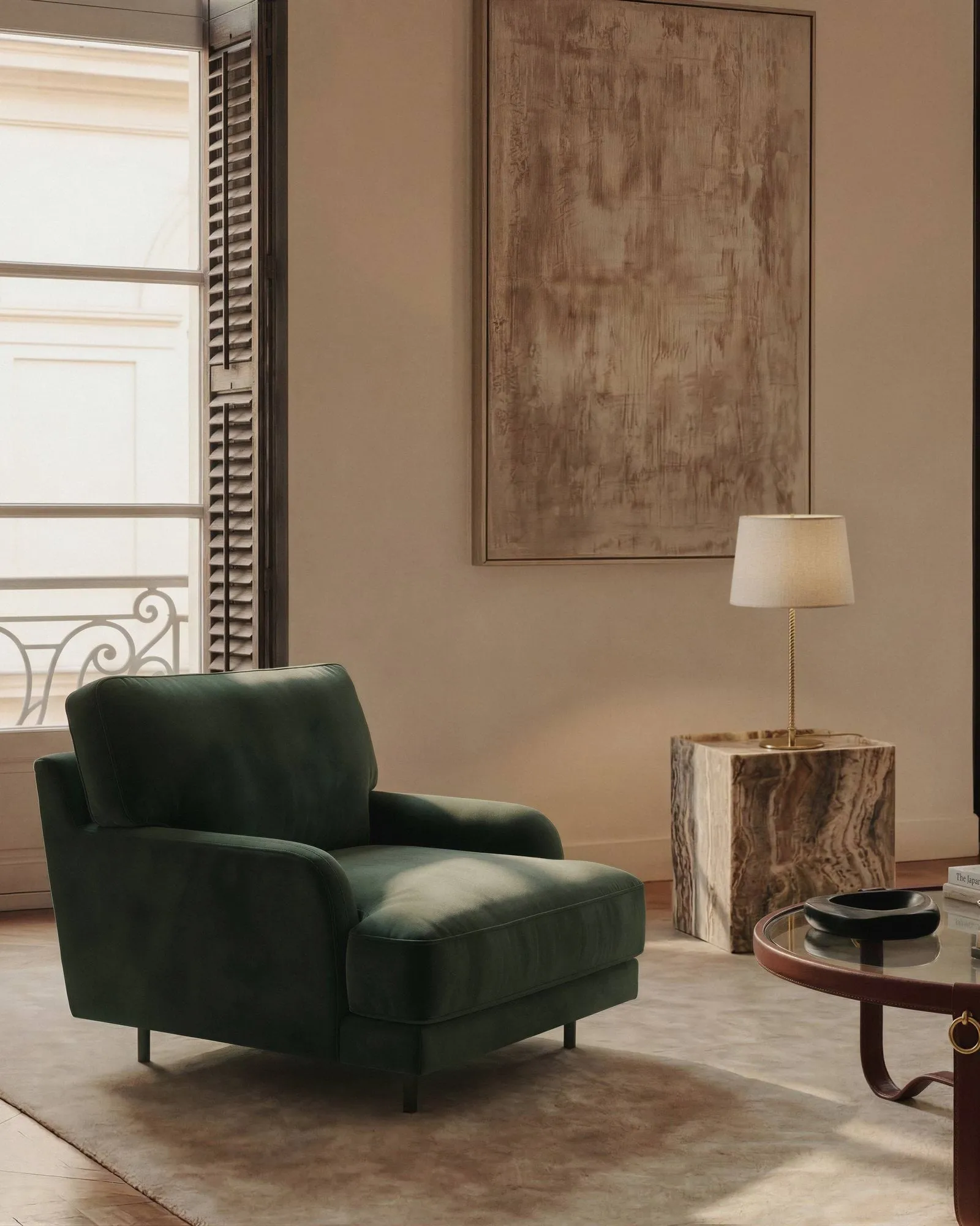 Flaneur loungefauteuil, Asator 0984-mat zwart GUBI