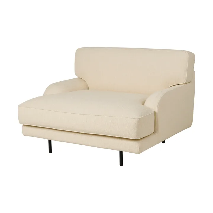 Flaneur loungefauteuil - Bouclé 001-mat zwart - GUBI
