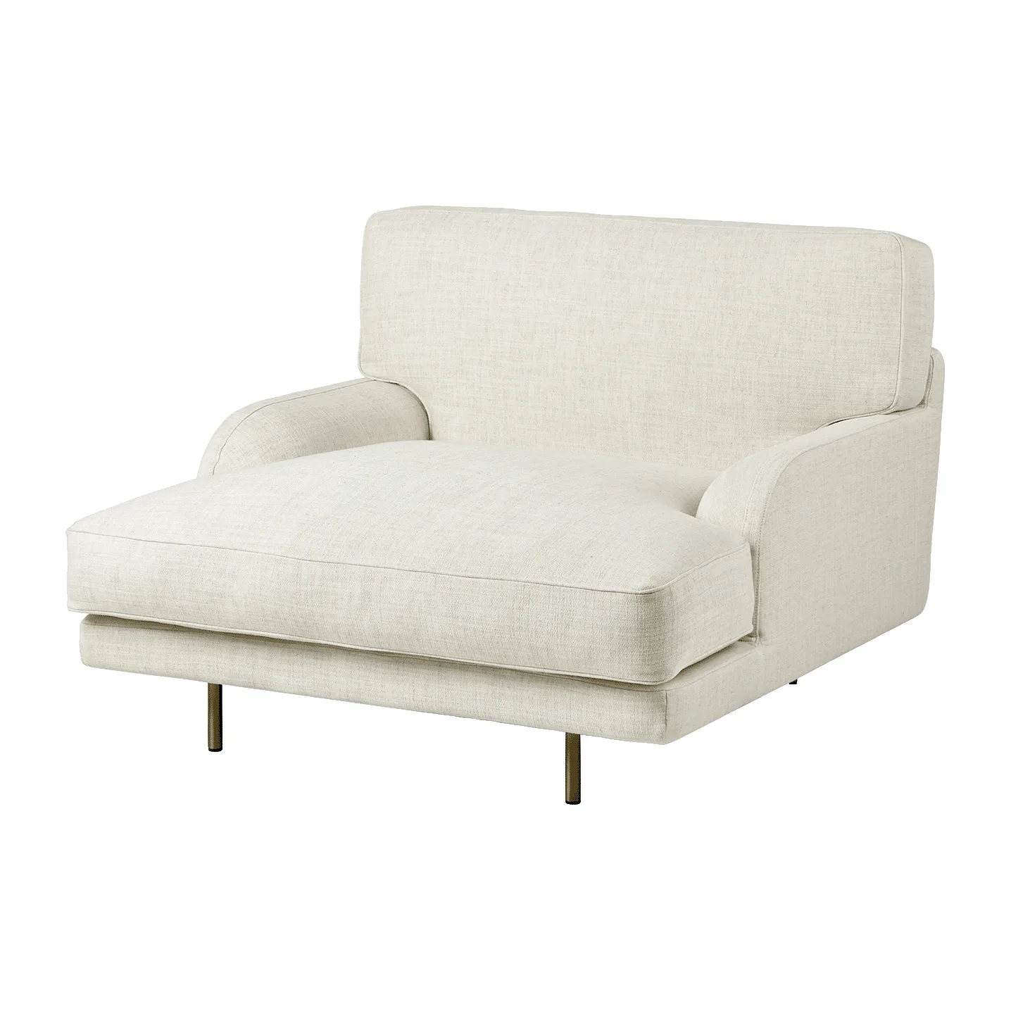Flaneur loungestoel, Indianskop 15-antique brass GUBI