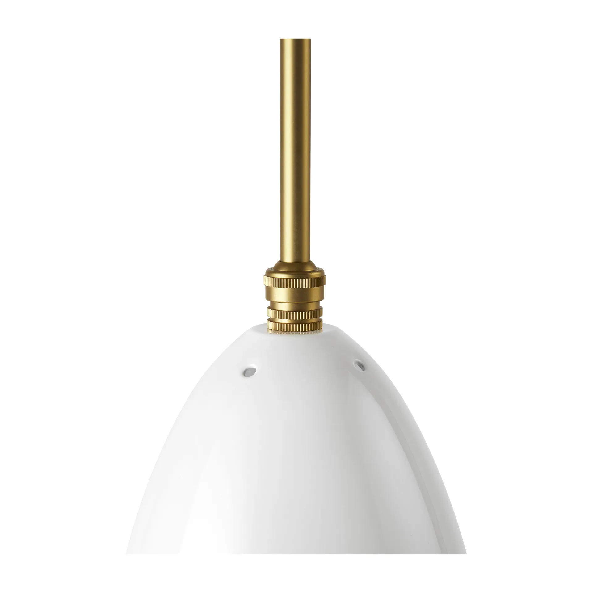 Gräshoppa plafondlamp glanzend, Alabaster white-brass GUBI