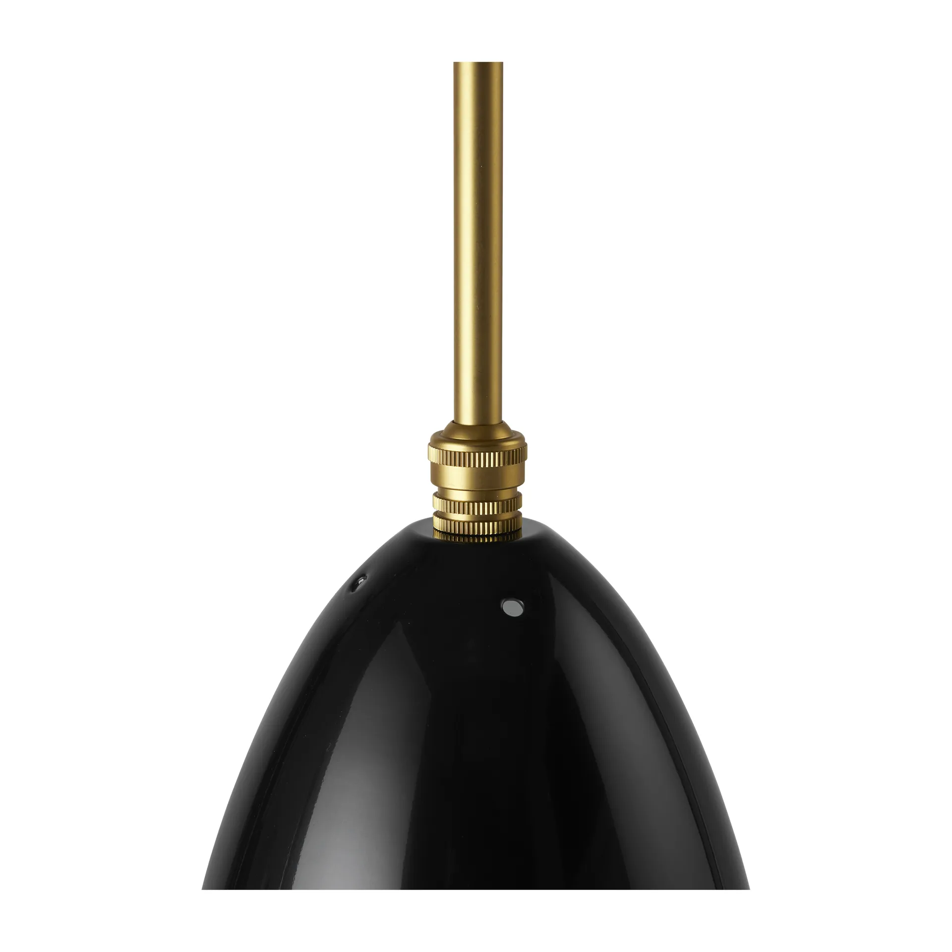 Gräshoppa plafondlamp glanzend, Black-brass GUBI