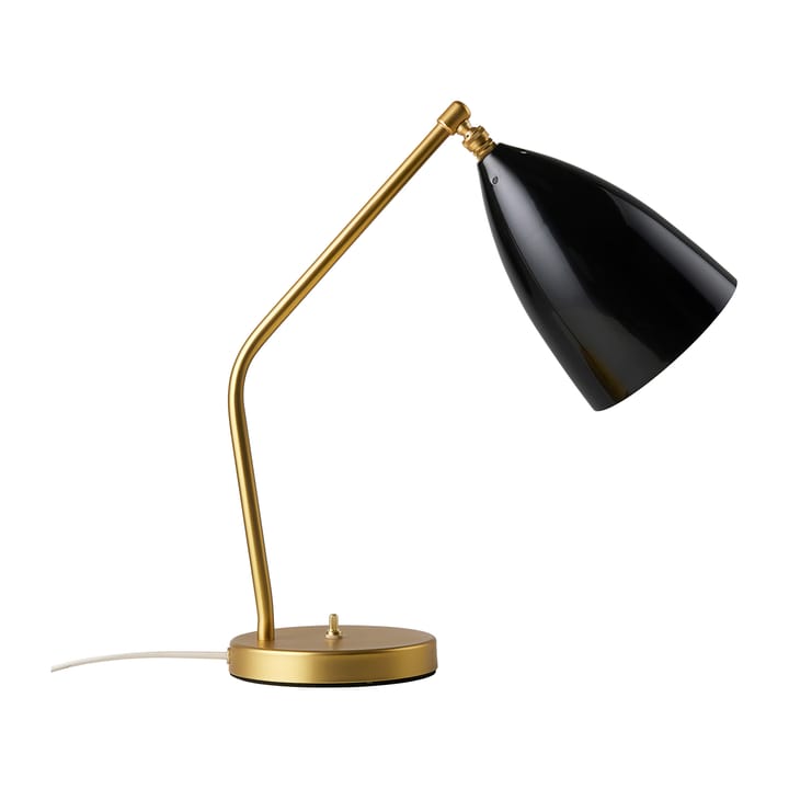 Gräshoppa tafellamp glanzend - Black-brass - GUBI