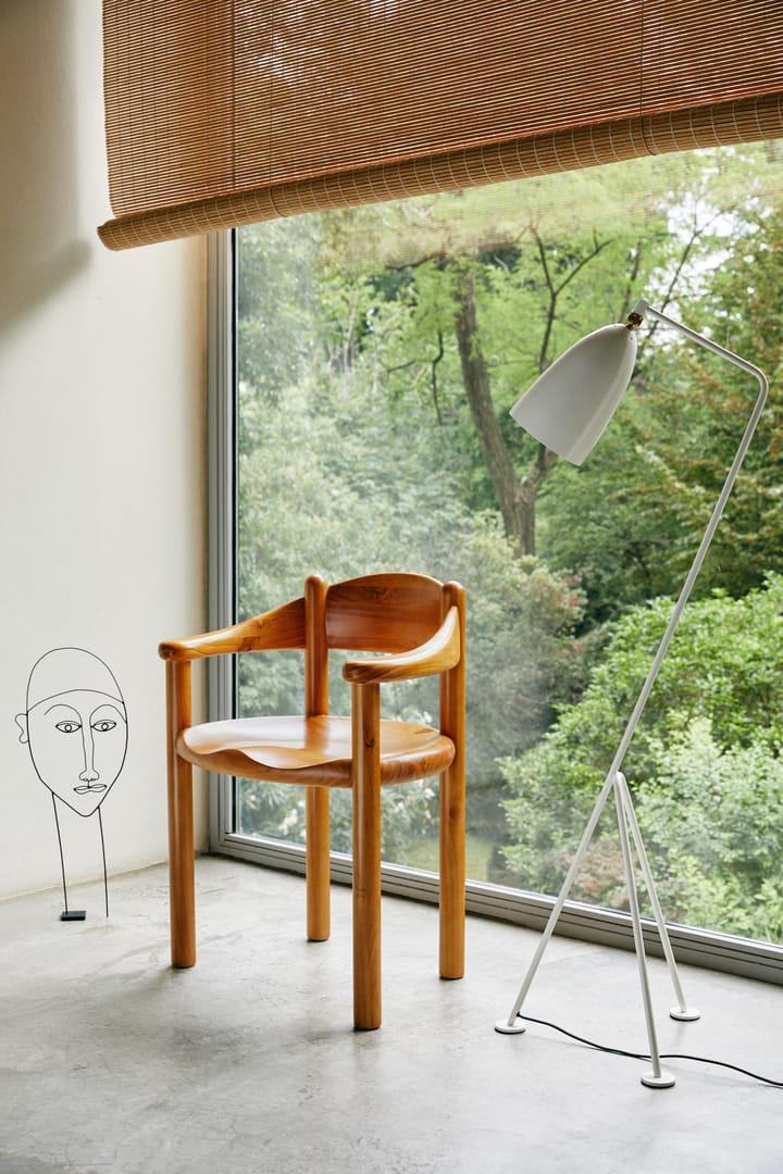Gräshoppa vloerlamp glanzend, Alabaster white GUBI