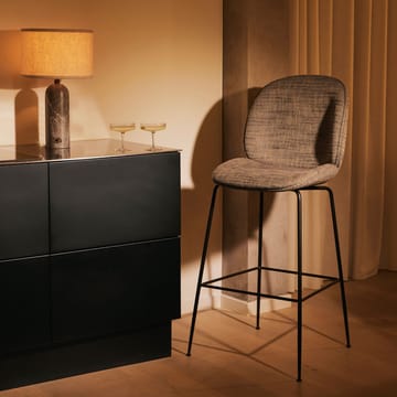 Gravity L tafellamp - grey marble - witte kap - GUBI