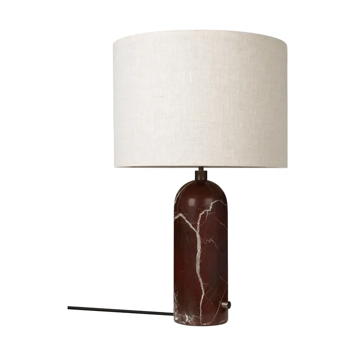 Gravity L tafellamp - Maroon marble-canvas - GUBI