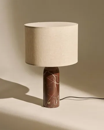 Gravity L tafellamp - Maroon marble-canvas - GUBI