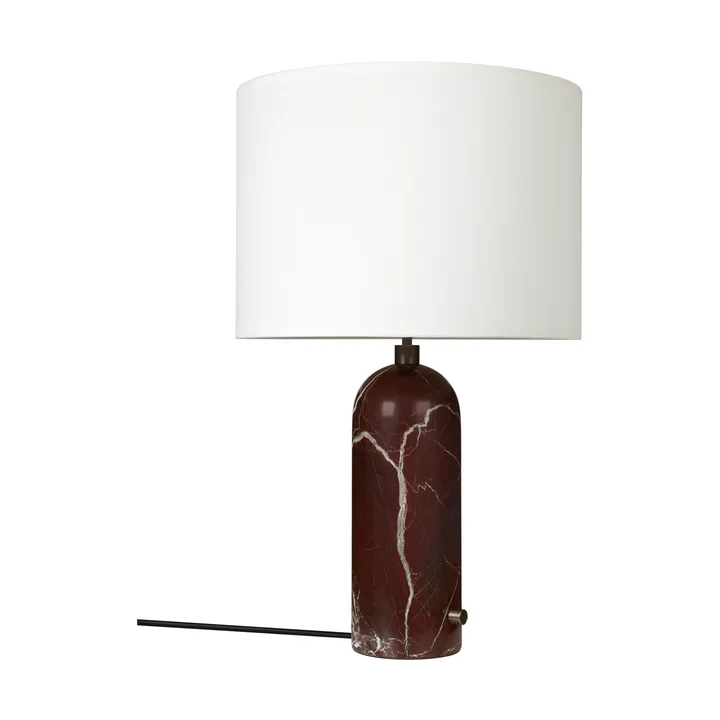 Gravity L tafellamp - Maroon marble-white - GUBI