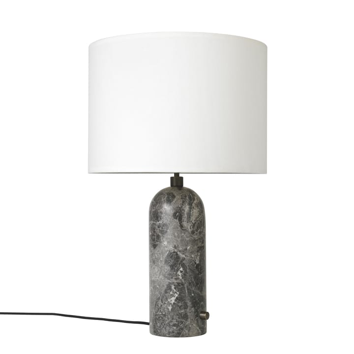 Gravity S tafellamp - grey marble - witte kap - GUBI