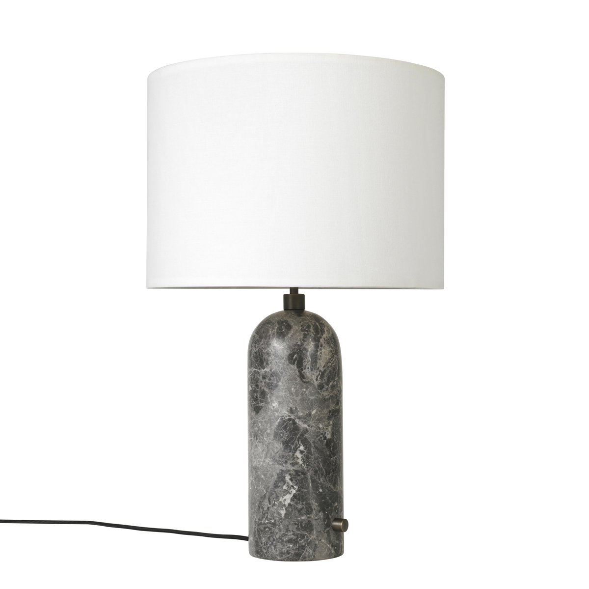 GUBI Gravity S tafellamp grey marble - witte kap