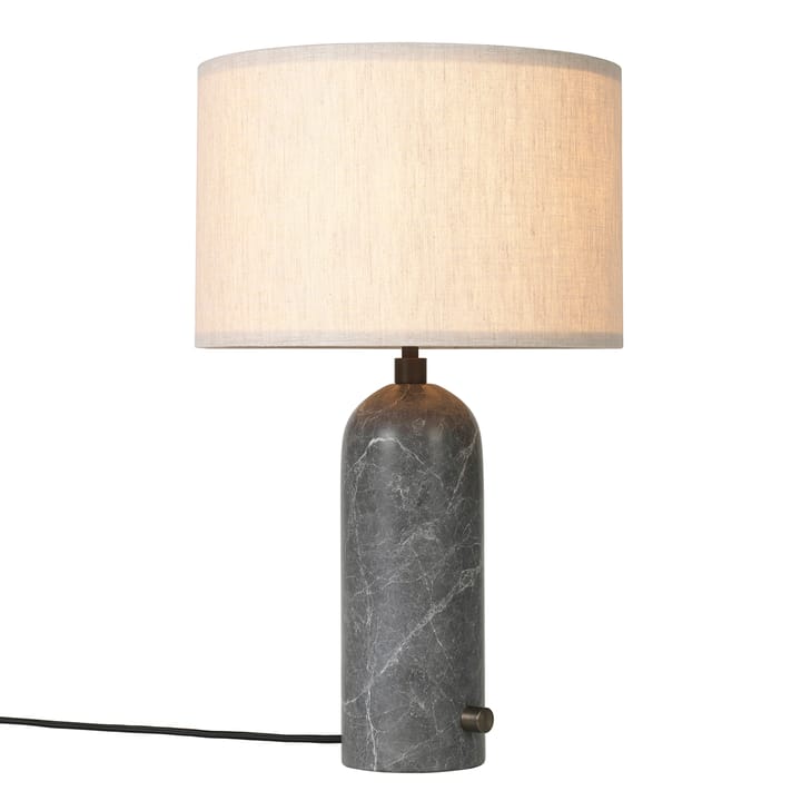 Gravity S tafellamp, Grijs marmer-canvas GUBI