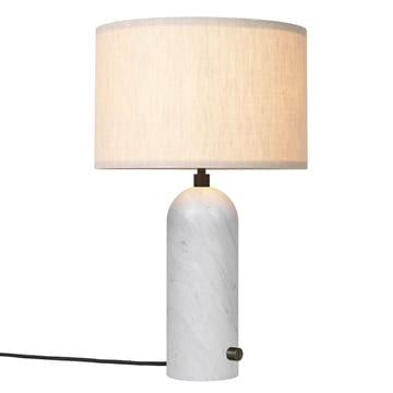 Gravity S tafellamp - Wit marmer-canvas - GUBI
