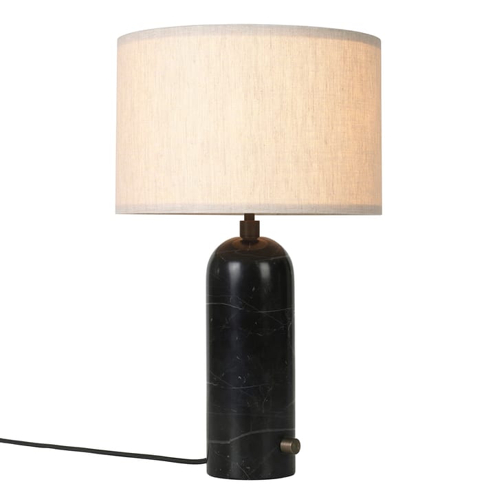 Gravity S tafellamp, Zwart marmer-canvas GUBI