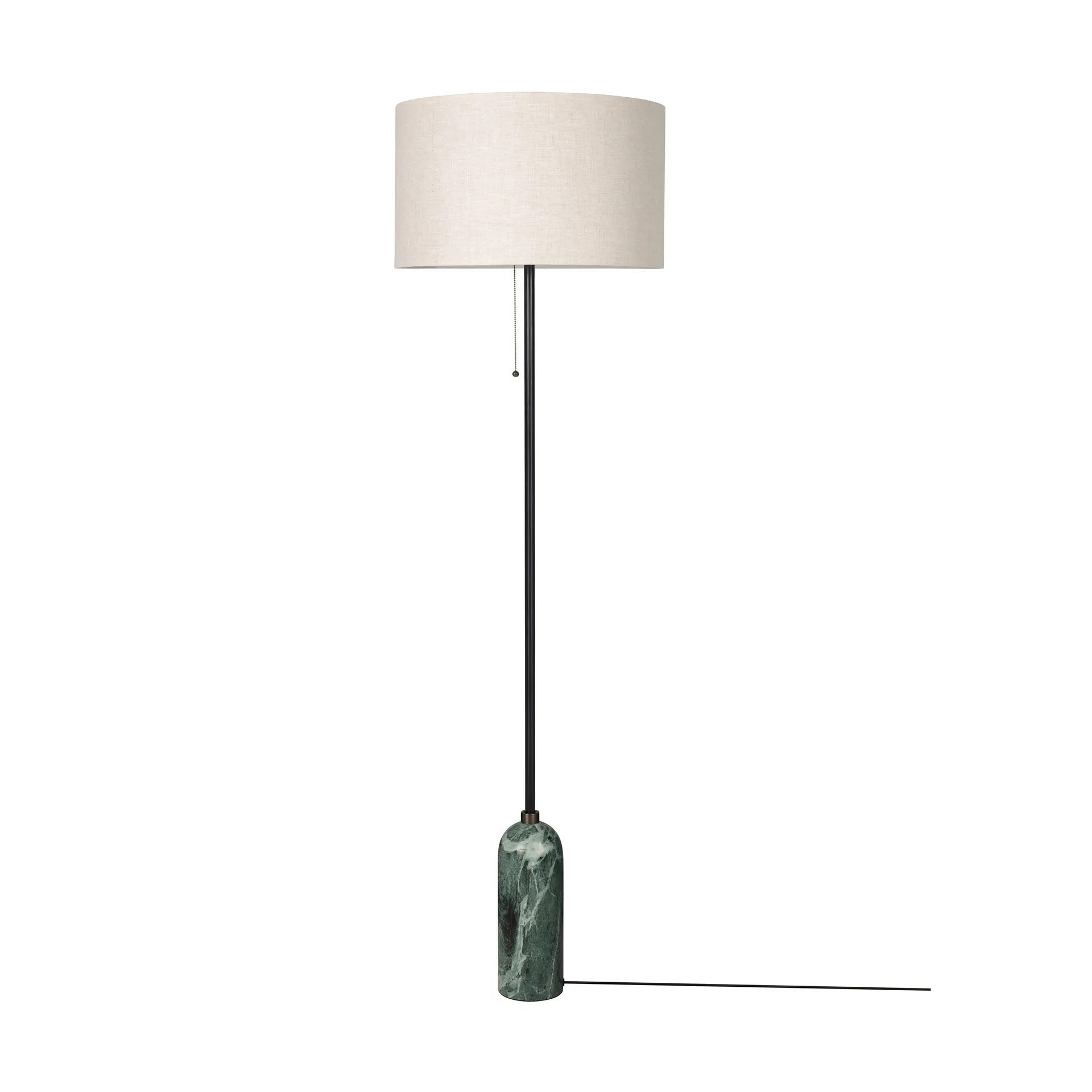 Gravity vloerlamp, Emerald marmer-canvas GUBI