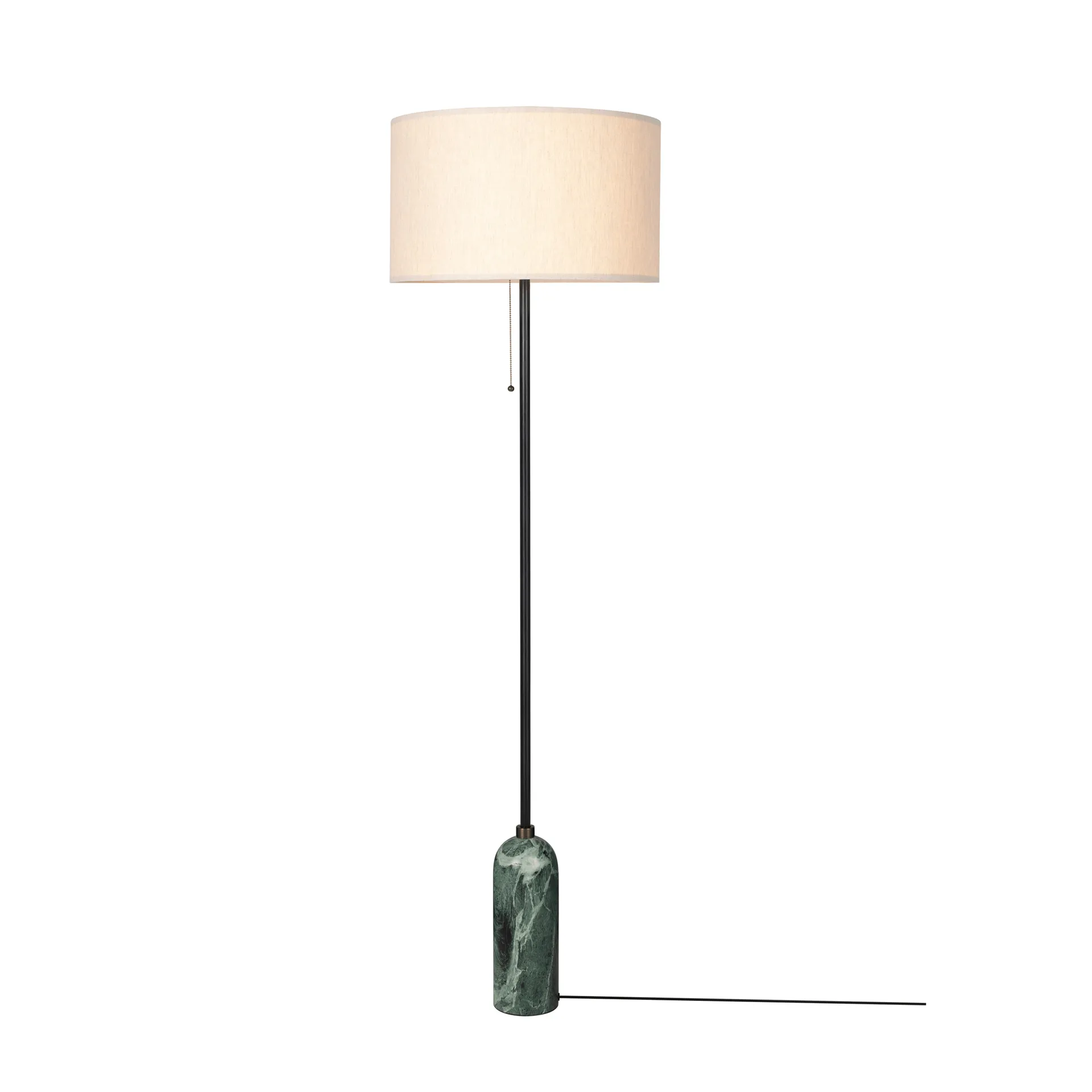 Gravity vloerlamp, Emerald marmer-canvas GUBI